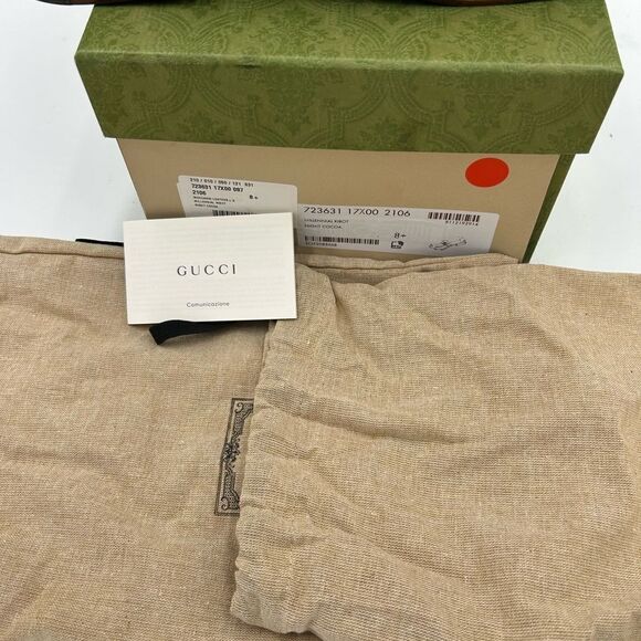 Men’s Gucci interlocking G leather loafers size 8.5 fits 9.5 US made in Italy - Picture 5 of 9